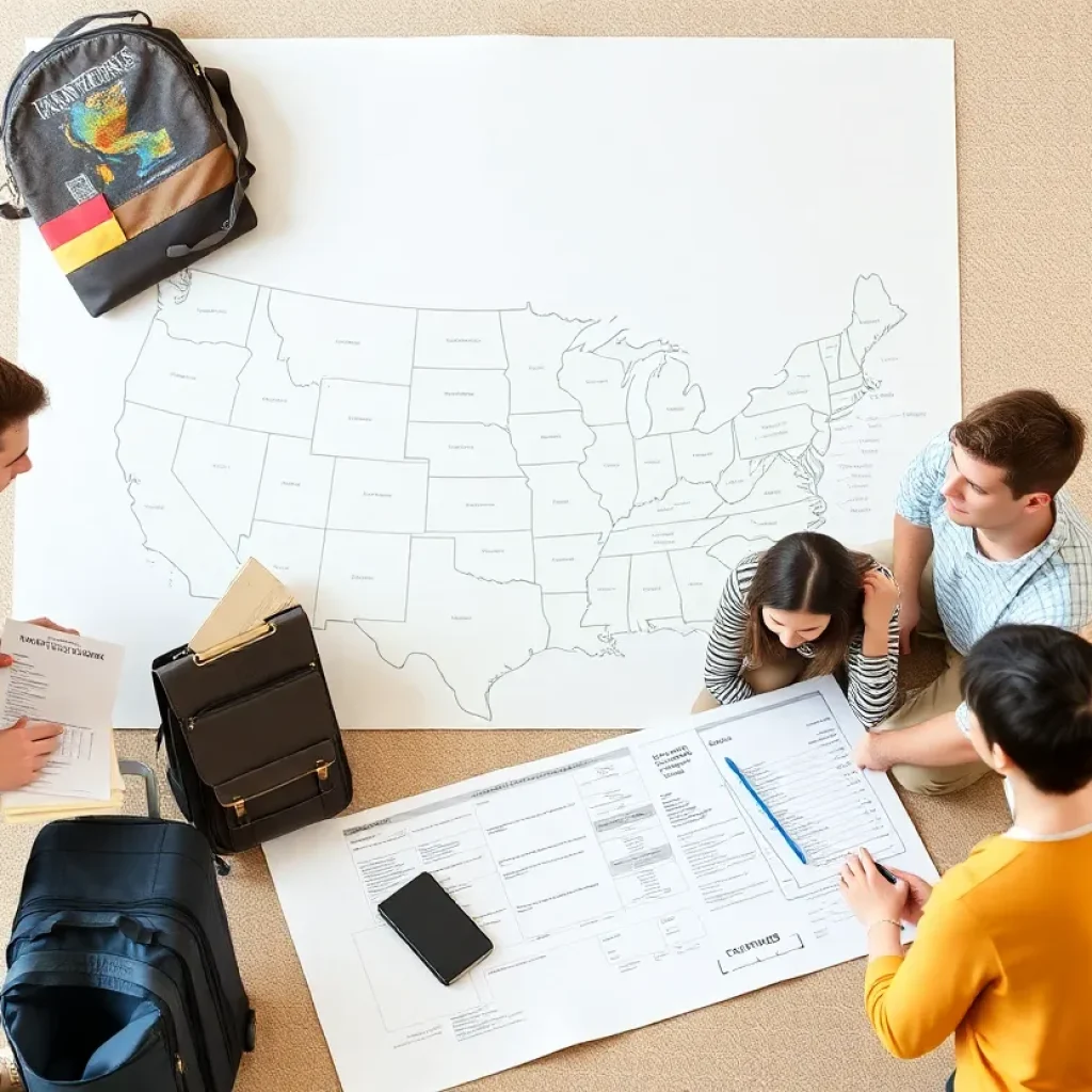 Symbolic representation of transgender travelers preparing for their journey to the U.S.