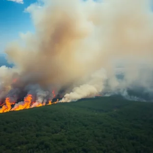 Wildfire in Carolina Forests