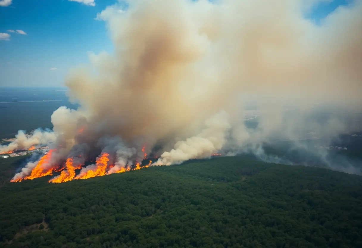 Wildfire in Carolina Forests